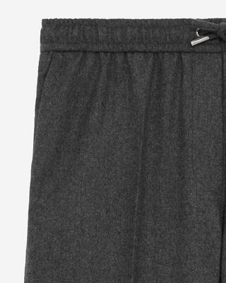 Dark grey flannel wide-leg pants