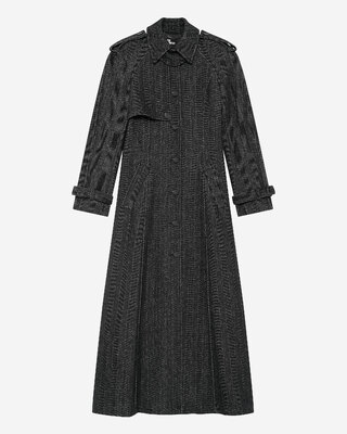 Long dark gray wool coat