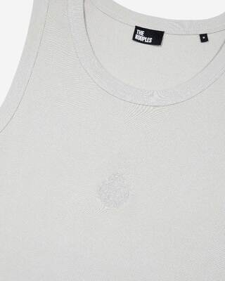 Tank top with grey coat-of-arms embroidery