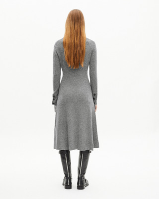 Long dress in grey wool