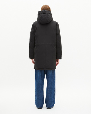 Grey water-repellent parka