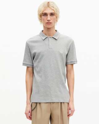 Honeycomb polo shirt with grey crest