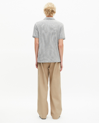 Honeycomb polo shirt with grey crest