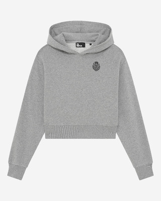 Grey short hooded sweatshirt