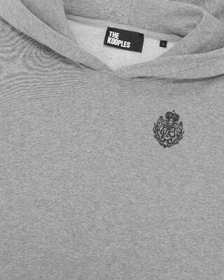 Grey short hooded sweatshirt