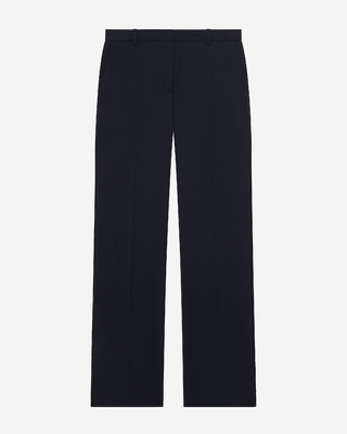 Straight navy wool pants