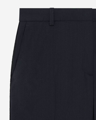 Straight navy wool pants