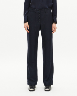 Navy button-down pants