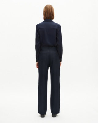 Navy button-down pants