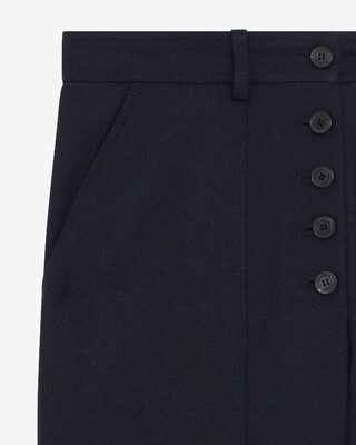 Navy button-down pants