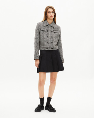 Short black mesh skirt