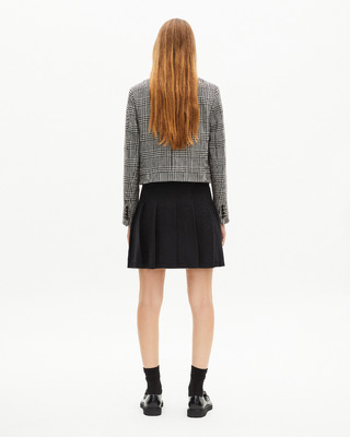 Short black mesh skirt