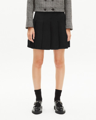 Short black mesh skirt