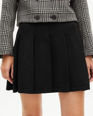 Short black mesh skirt