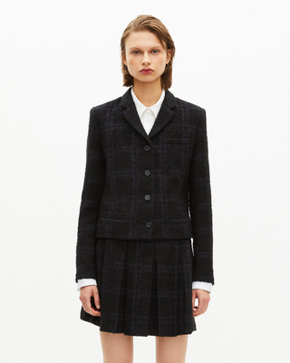 Short navy suit jacket