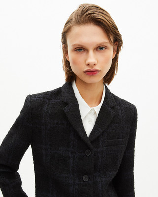 Short navy suit jacket