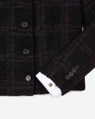Short navy suit jacket