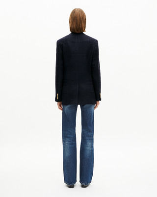 Navy wool tweed jacket