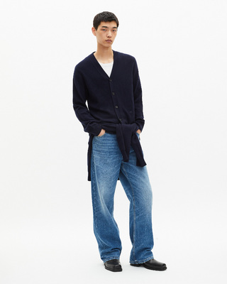 Navy cashmere cardigan