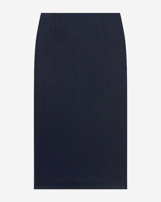 Long navy pencil skirt