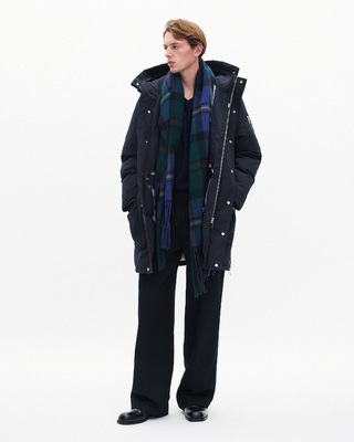 Navy water-repellent parka