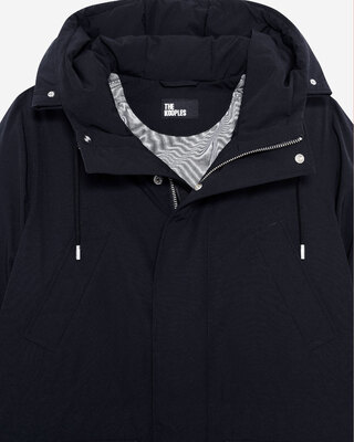 Navy water-repellent parka