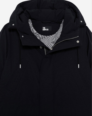 Navy water-repellent parka