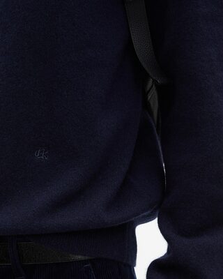Navy cashmere turtleneck sweater