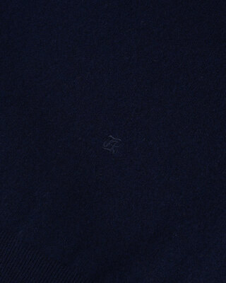 Navy cashmere turtleneck sweater