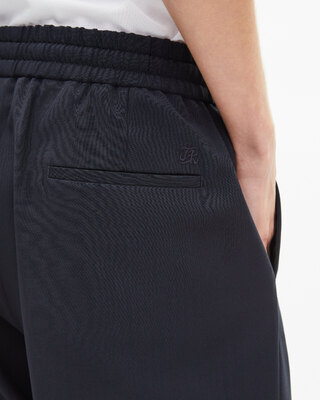 Straight-leg suit trousers in navy wool
