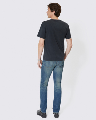 T-shirt with navy screen print
