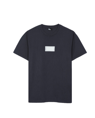T-shirt with navy screen print