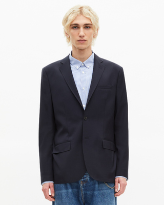 Navy wool suit jacket