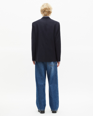 Navy wool suit jacket