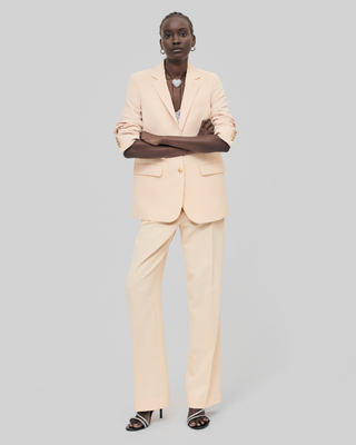 Straight peach suit jacket