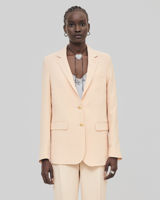 Straight peach suit jacket