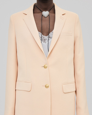 Straight peach suit jacket