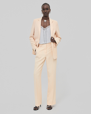 Straight-leg peach pants