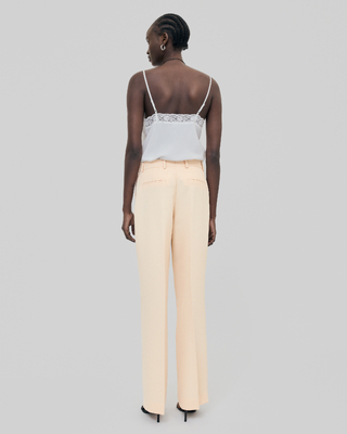 Straight-leg peach pants