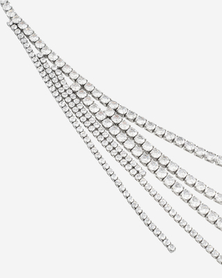 Silver rhinestone necklace