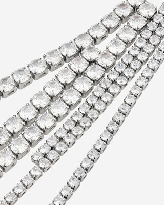 Silver rhinestone necklace