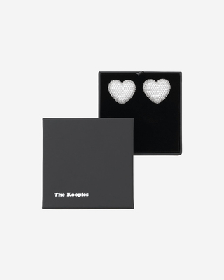Silver clip-on heart earrings