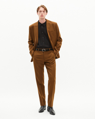 Brown wool suit jacket