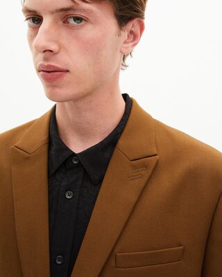 Brown wool suit jacket