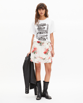 T-shirt with white screen print
