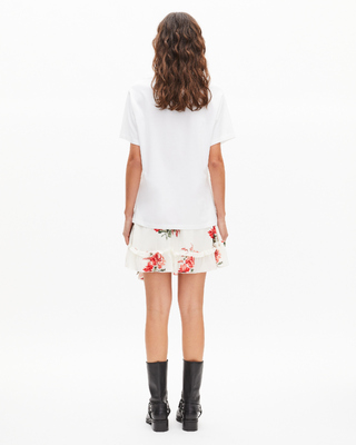 T-shirt with white screen print