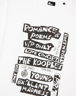 T-shirt with white screen print