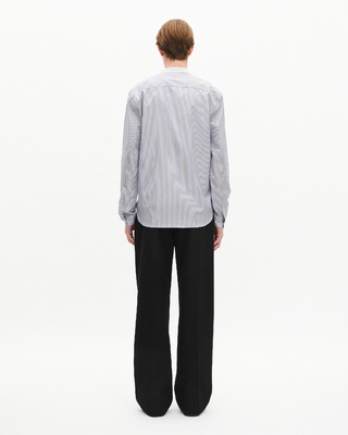 Light blue striped shirt with officer's collar