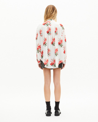 White floral print shirt