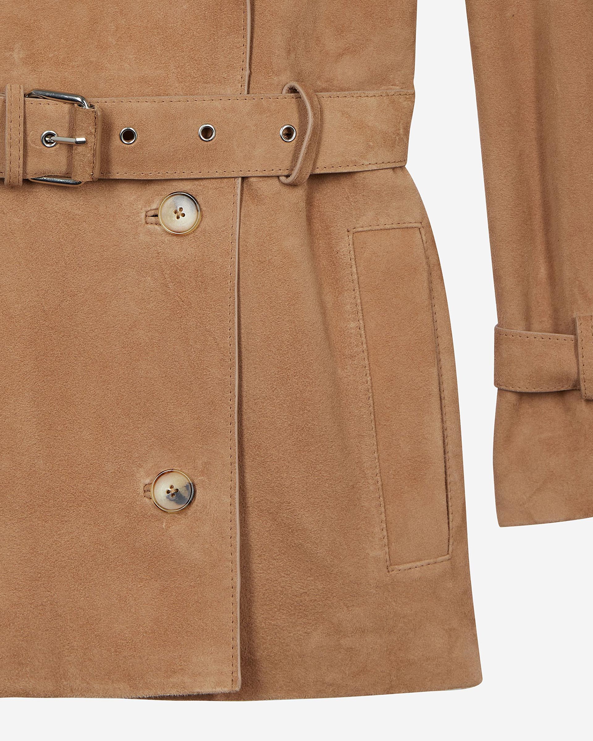 Beige leather jacket